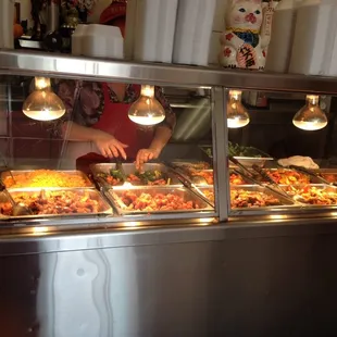 a woman preparing food