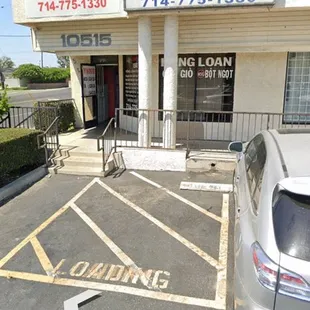 Parking in front of the store