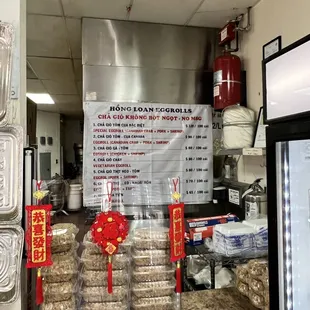 a display of food items