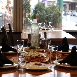 a table set for a meal