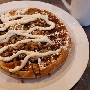 Today&apos;s Special: Bearclaw Waffle   Stop in to see what they have next! Always something yummy and creative