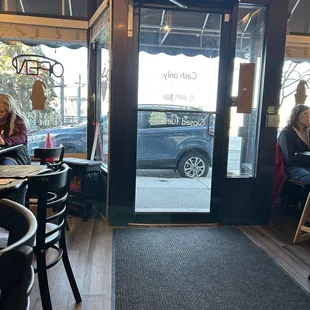 It was cold-cold. They need a double door.