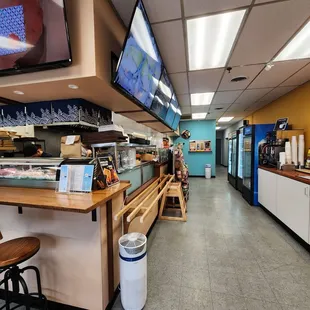 interior, sushi and sashimi