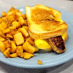 Breakfast Sandwich with spicy sausage