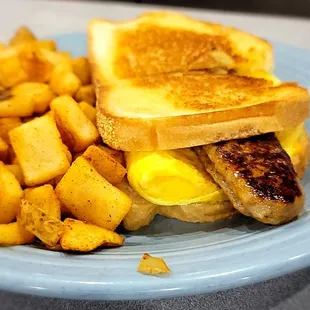 Breakfast Sandwich with spicy sausage