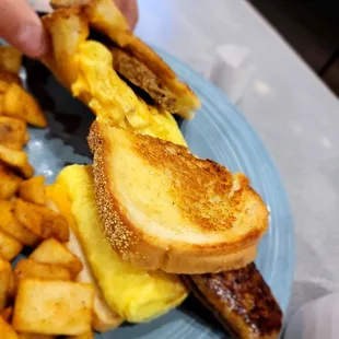 Breakfast Sandwich with spicy sausage