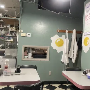 Inside diner