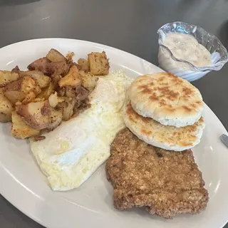 Chicken-Fried Steak & Eggs