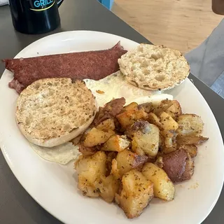 Founder's Hash & Eggs