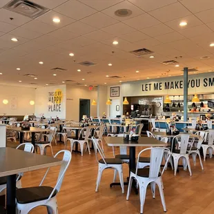 the inside of a restaurant