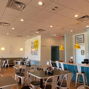 the interior of a restaurant