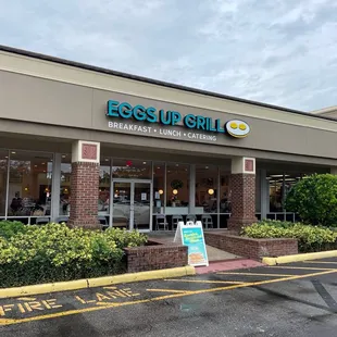 the front of the restaurant