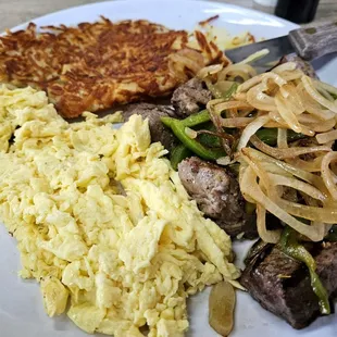 Marinated Steak Tips for breakfast anyone!