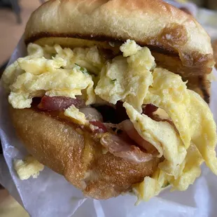 Bacon breakfast sandwich