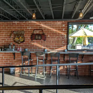 Indoor bar style seating