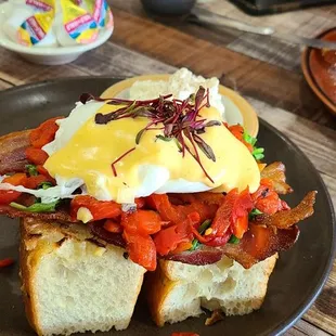One of the egg Benedict breakfasts - Red Rock Benny