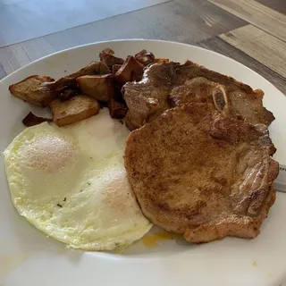Pork Chops and Eggs