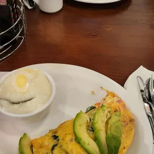 Bacon avocado omelette