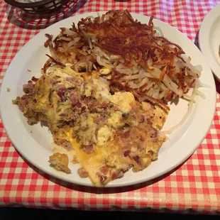 The American omelet without green peppers.