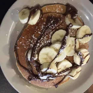 Banana Nutella Pancakes
