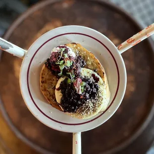 a plate of food on a table