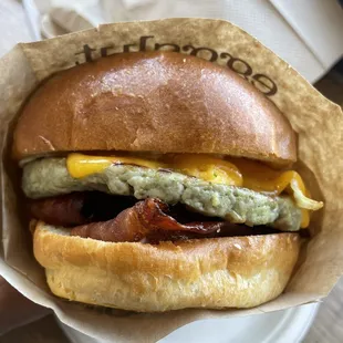 Sausage, Egg &amp; Cheese w/ Bacon