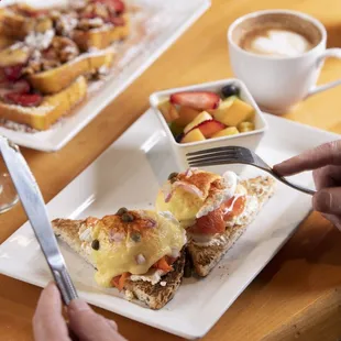  person eating breakfast