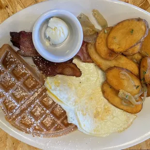 Eggstravaganza with half a waffle