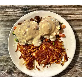 Pretty Good *Southwest Benedict w/Crispy Hash Browns @ EGGSPERIENCE Chicago, IL Breakfast Brunch Lunch. Great Service Nice Place . Cool!