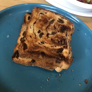 Cinnamon raisin toast