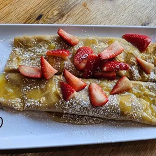 Strawberry crepes