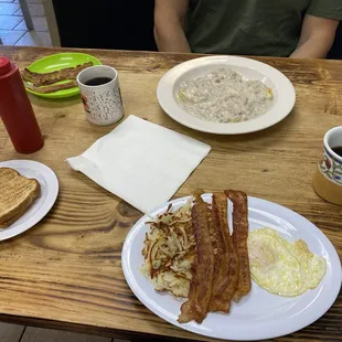 One egg any style and biscuits and gravy