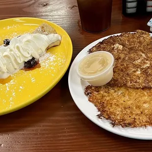 Cherry Crepes  2 Pieces Potato Pancakes