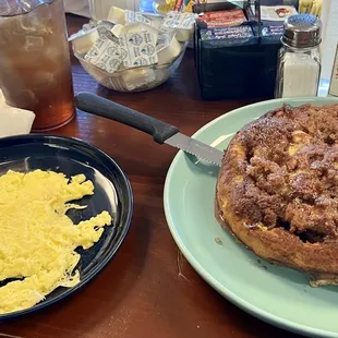 2 Large Eggs Any Style Apple Pancakes Side of Bacon