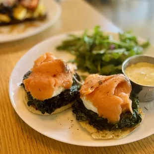 Salmon Eggs Florentine