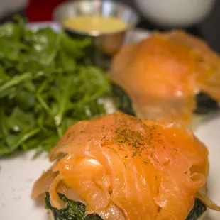 Salmon Eggs Florentine