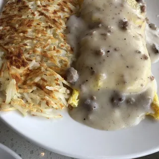Biscuit & Gravy Omelettes
