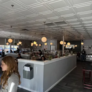 the interior of the restaurant