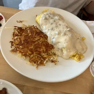 Biscuit and Gravy Omelet