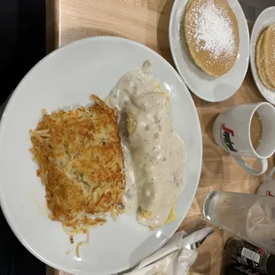 Hash browns and omelet. We ll be back!