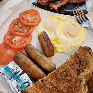 Eggs with sausage