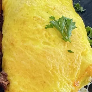 Meat lovers omelette