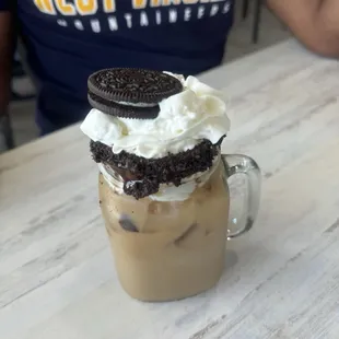 Oreo Mocha iced coffee