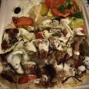 Lamb Over Rice Platter