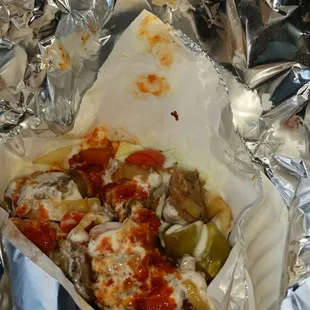 Lamb gyro wrapped to-go
