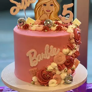 a barbie birthday cake