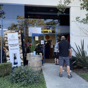 the entrance to the winery