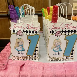 Custom themed goodie bags!