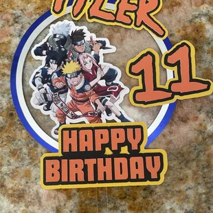 Custom Naruto themed cake topper!