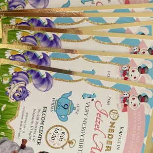 Custom themed party invitations!